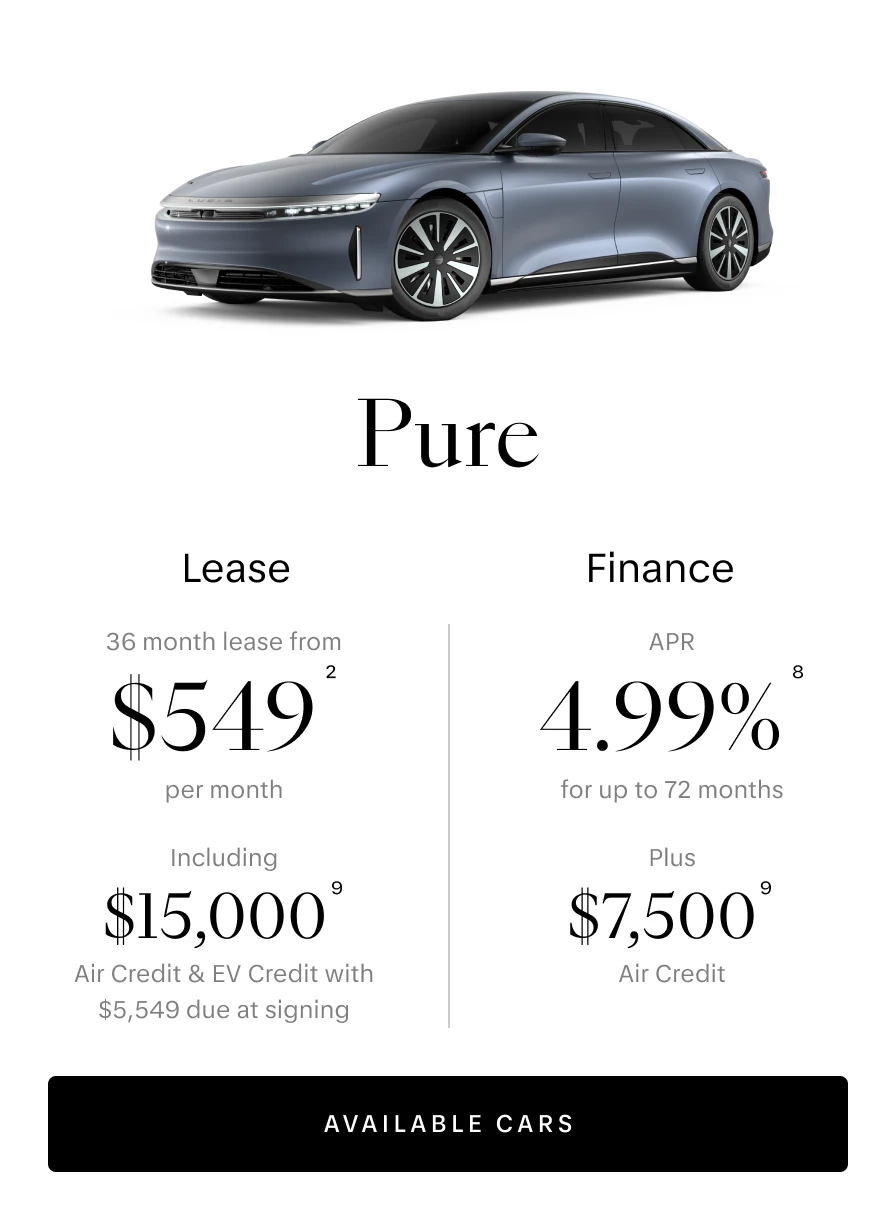 2024 Lucid Air Pure Offer