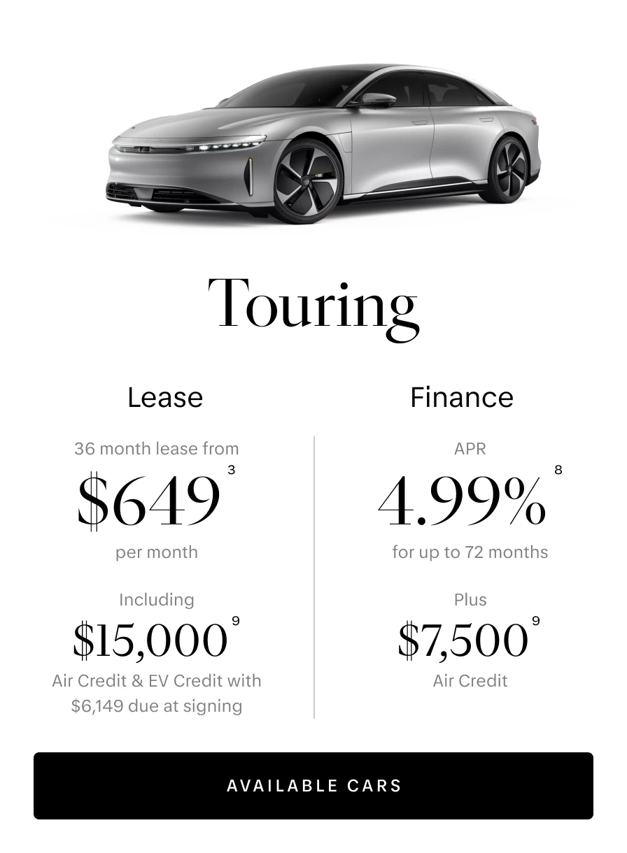 2024 Lucid Air Touring Offer