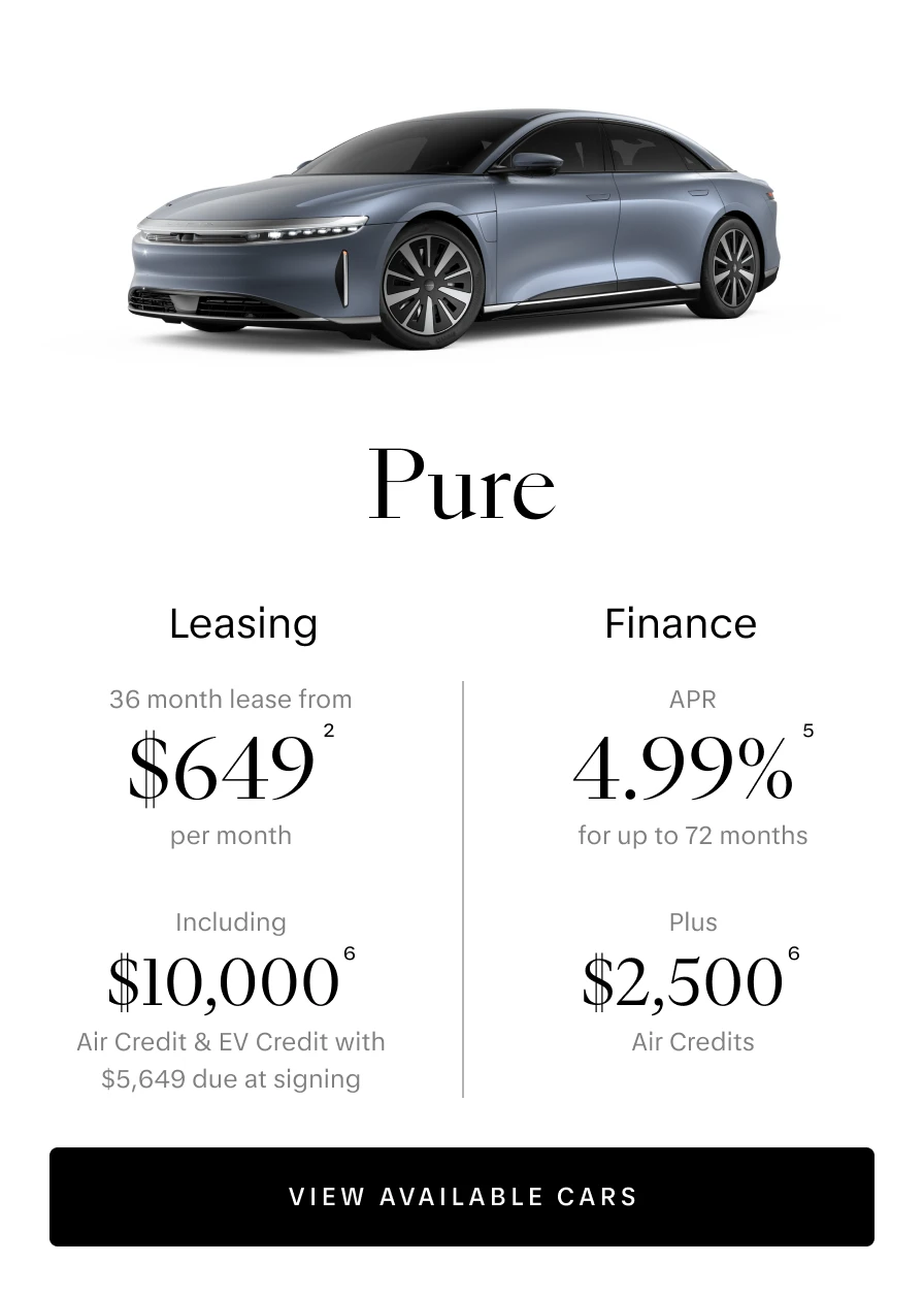 2025 Lucid Air Pure Offer