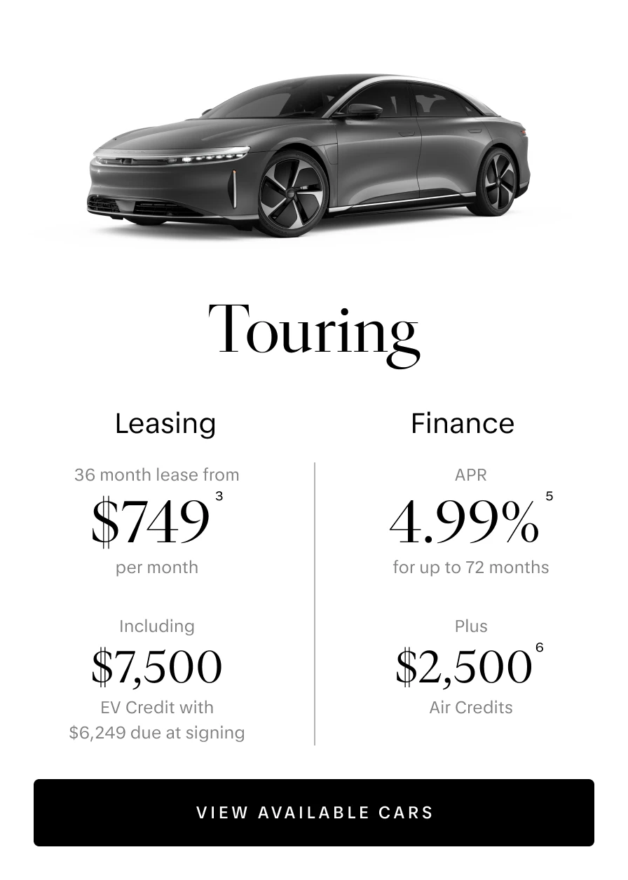 2025 Lucid Air Touring Offer