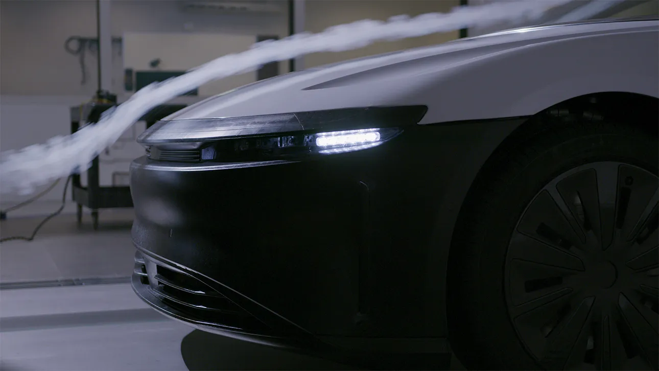 aerodynamic testing of the Lucid Air