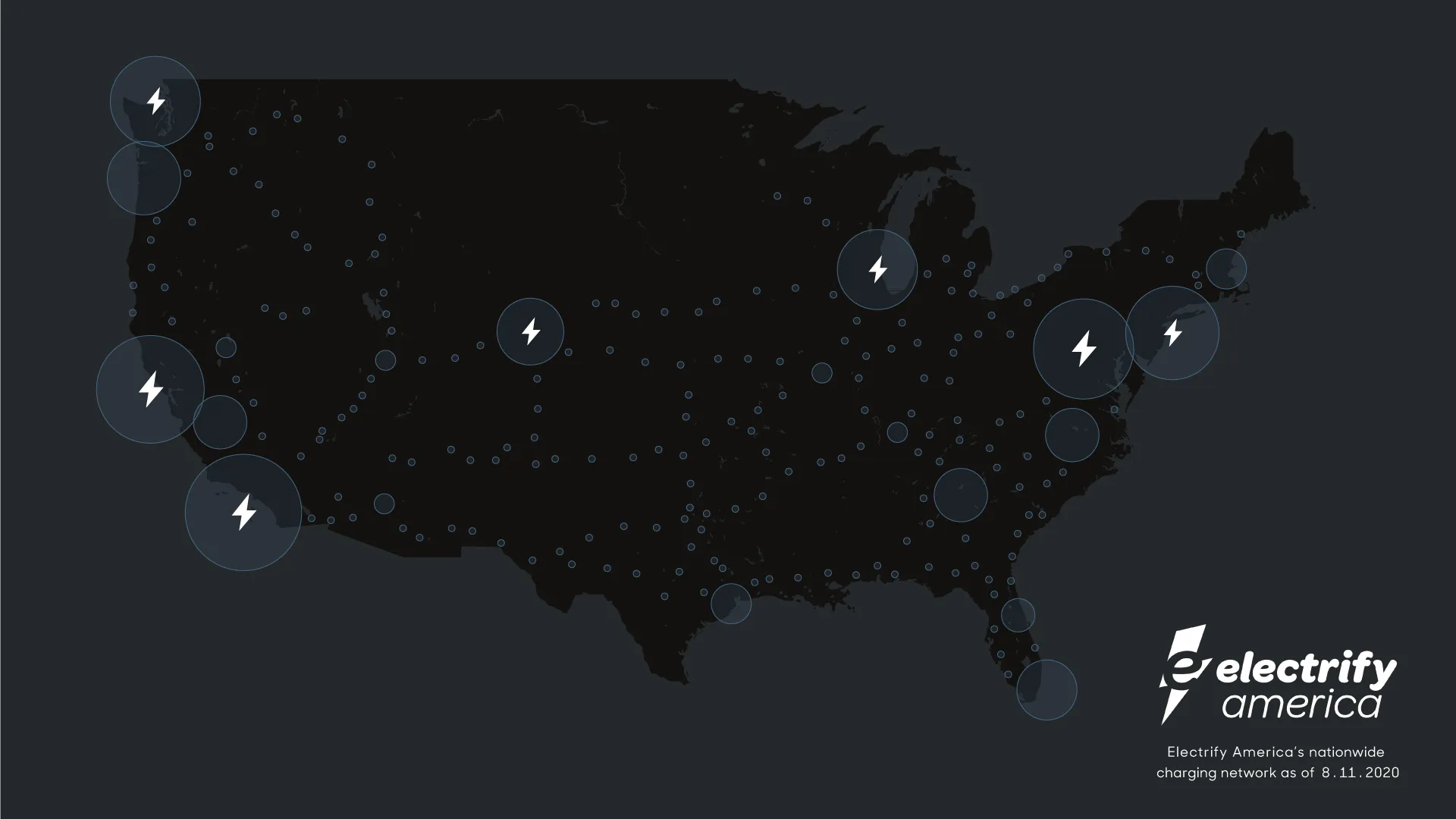 Electrify America charging station map